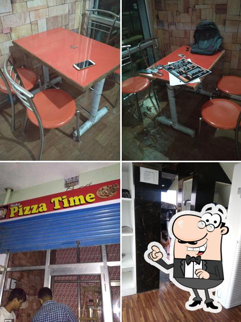 The interior of PIZZA TIME