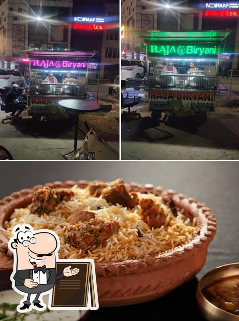 The picture of Raja Biryani’s exterior and food