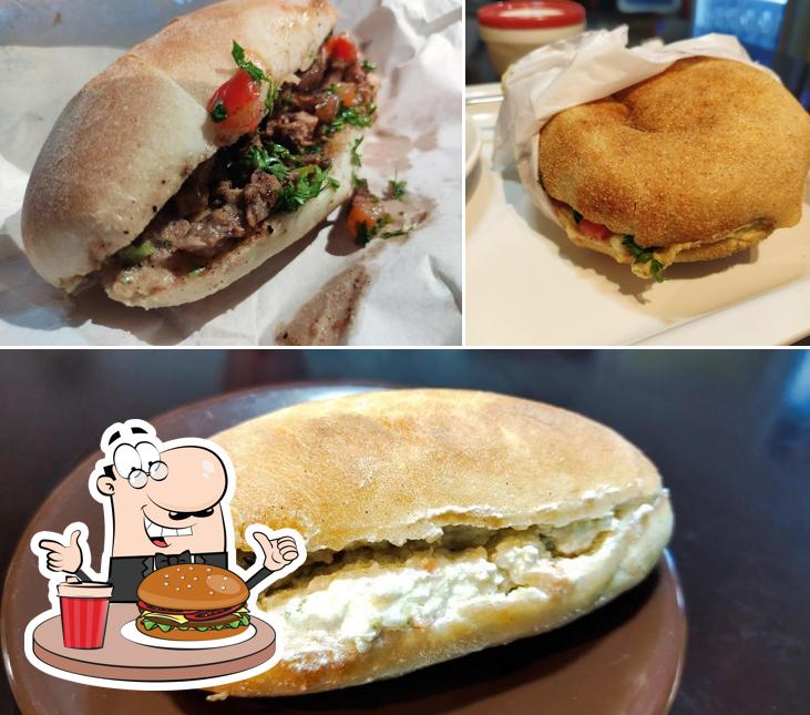 Try out a burger at Cafe A&C Pearl's