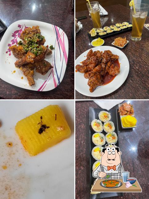 Chicken wings at Korean Restaurant Caffe Moa