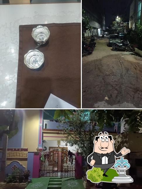 This is the image depicting exterior and food at SPANDANA FOOD PALACE