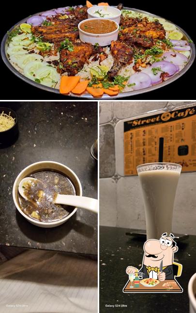 Meals at the street cafe