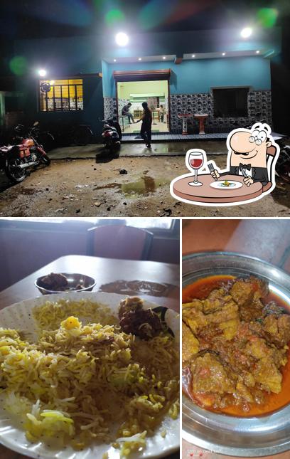 Check out the image depicting food and exterior at Hotel Farhan