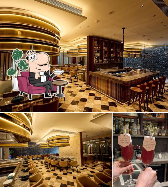 Among different things one can find interior and beverage at TG's - The Oriental Grill