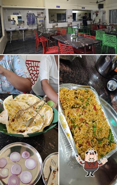 Among different things one can find food and interior at Nalapaaka Pure Veg Family restaurant