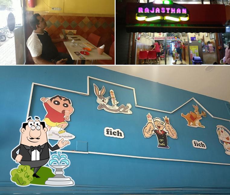 Take a look at the photo depicting exterior and interior at Rajasthan Ice cream Parlour