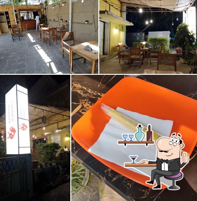 Take a seat at one of the tables at Barrita Burrito