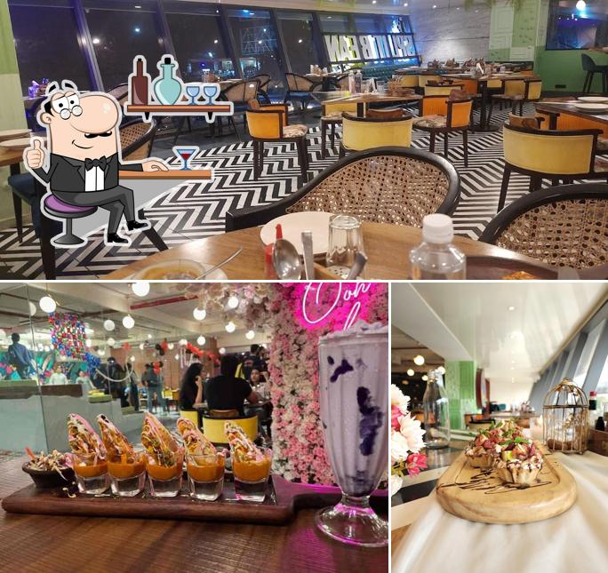 The interior of Cafe Split Bean - Pure Veg. Cafe & Restaurant Party Place