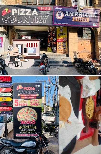 The picture of exterior and food at Pizza Country Nawanshahr