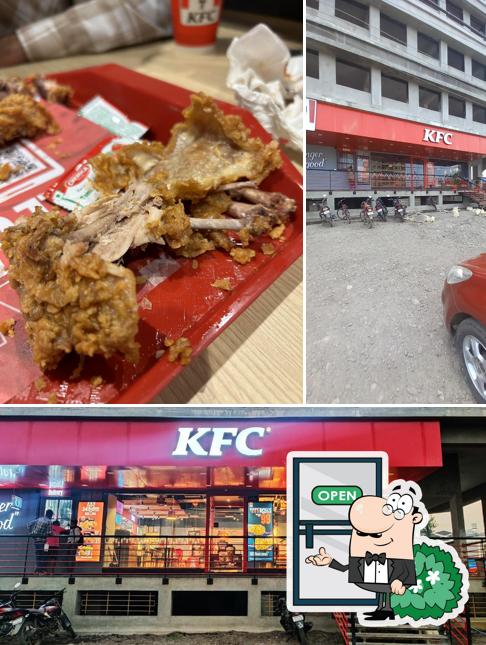 KFC is distinguished by exterior and food