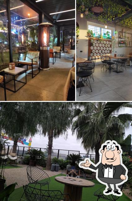 Dai un'occhiata agli interni di Kokedama lounge bar