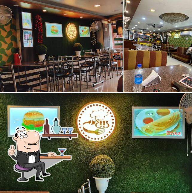 The interior of Baba Barfani Restaurant