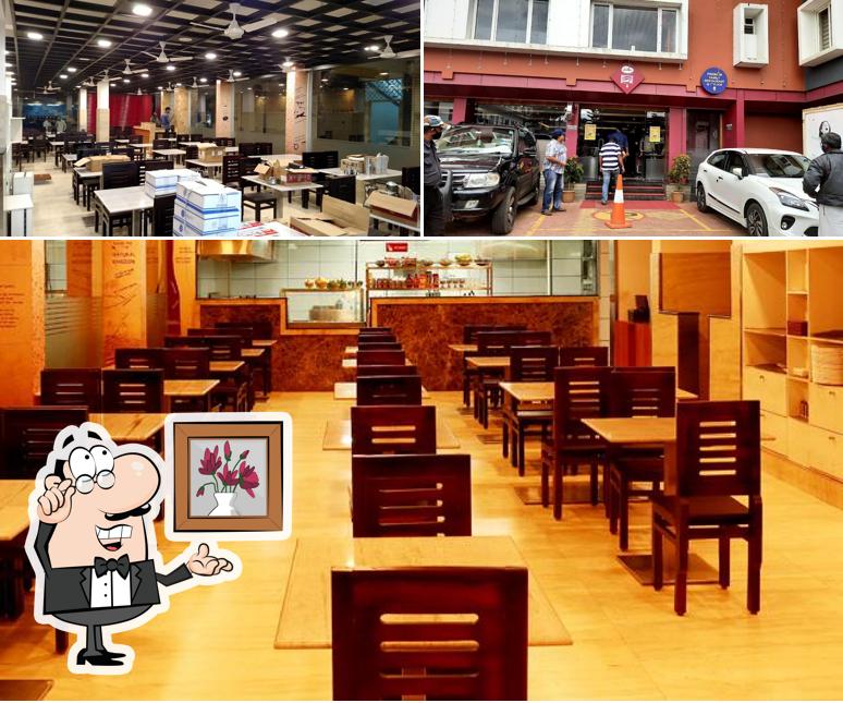 Take a seat at one of the tables at Jubilee Restaurant