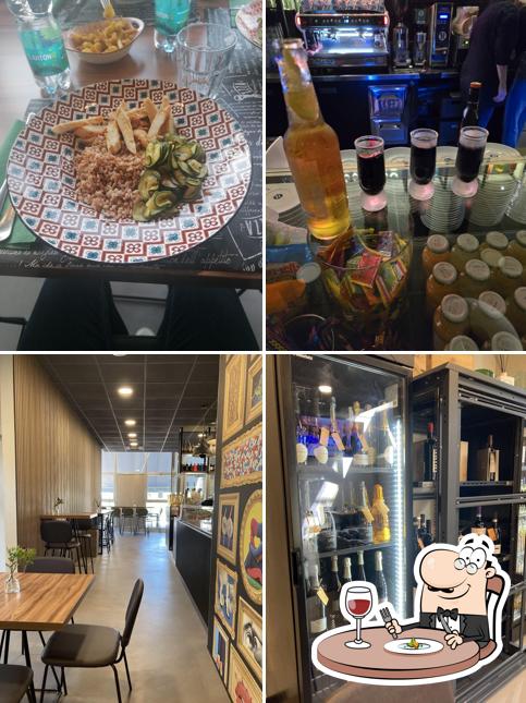 La cibo e interni del ristorante