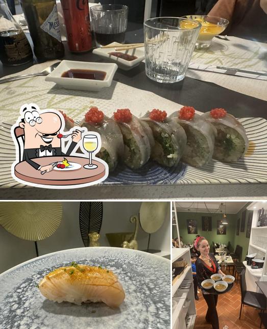 Sake ristorante sushi & ramen si caratterizza per la cibo e interni