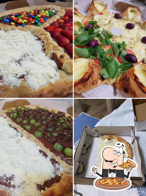 Peça diferentes variedades de pizza