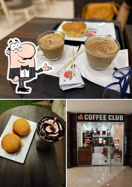 This is the photo depicting interior and beverage at Coffee Club