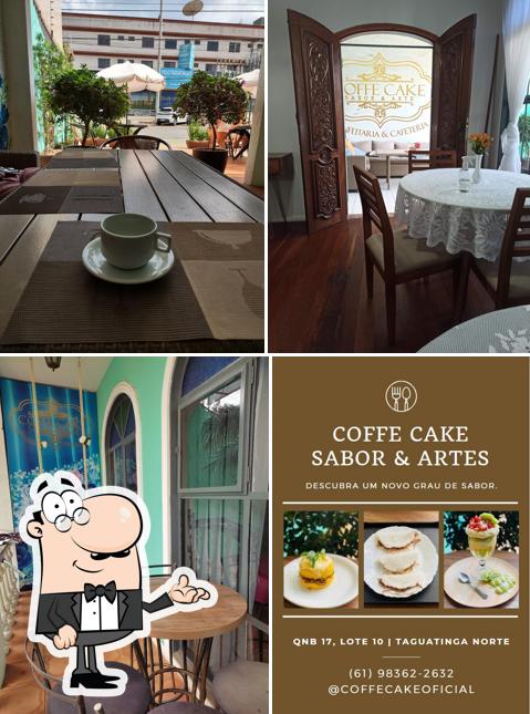 O interior do Cafeteria Coffe Cake Sabor e Arte