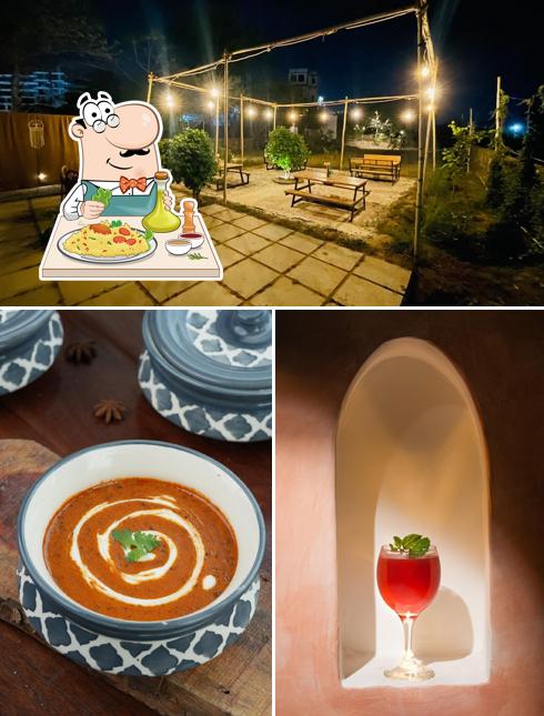 This is the picture depicting food and interior at Jaman