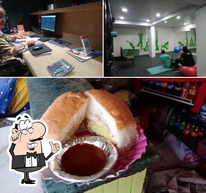 The picture of interior and food at Madhav Snacks