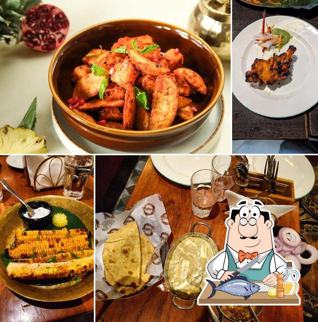 Grilled salmon at Maujja