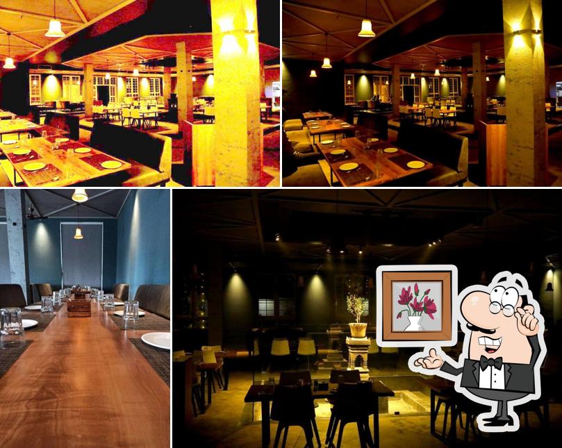 The interior of Tulsi Veg Restaurant