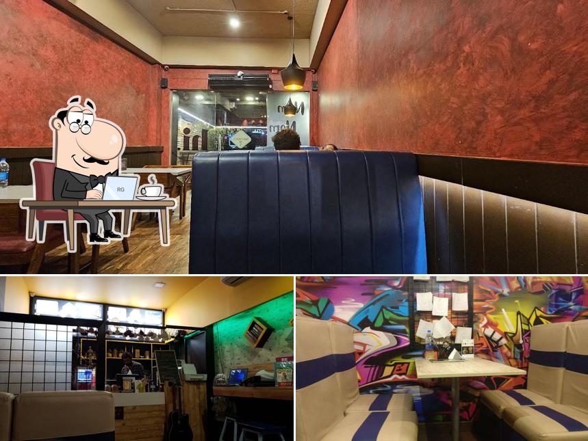 The interior of District 7 - Restro Cafe