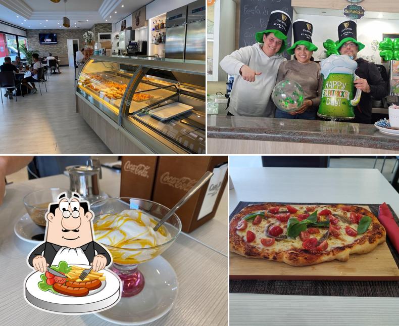 Questa è la immagine che presenta la cibo e interni di Cafè del centro