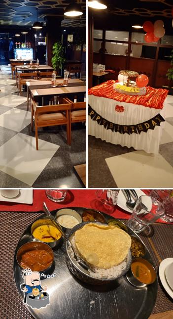 This is the picture showing food and interior at Lemonleaf Bakers