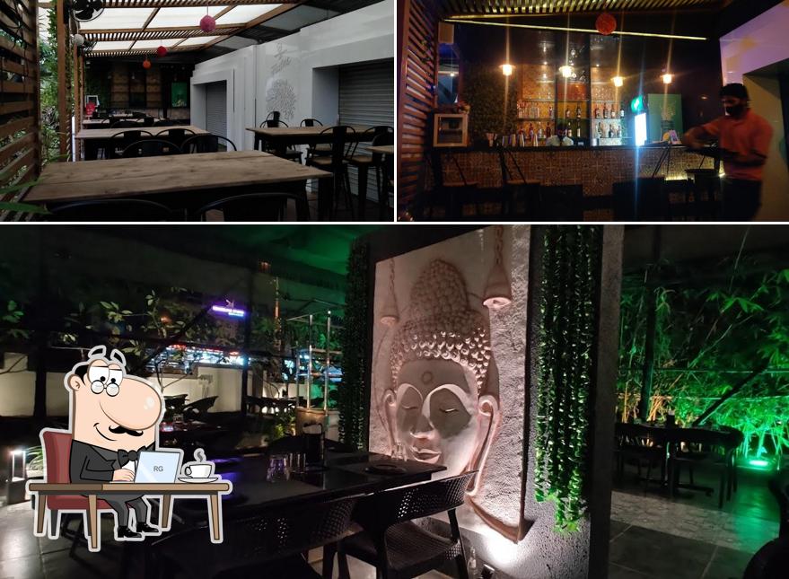The interior of Flute Resto & Bar