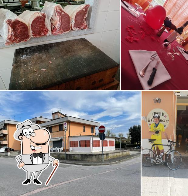 Guarda la immagine che mostra la esterno e cibo di Il ghiottone