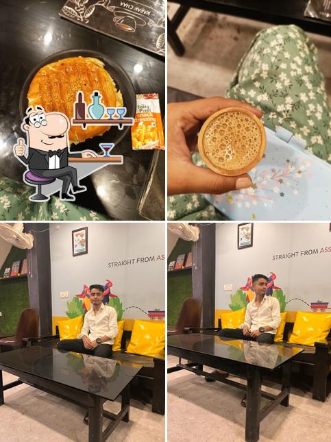 Among different things one can find interior and food at Karak Chaa Dimapur