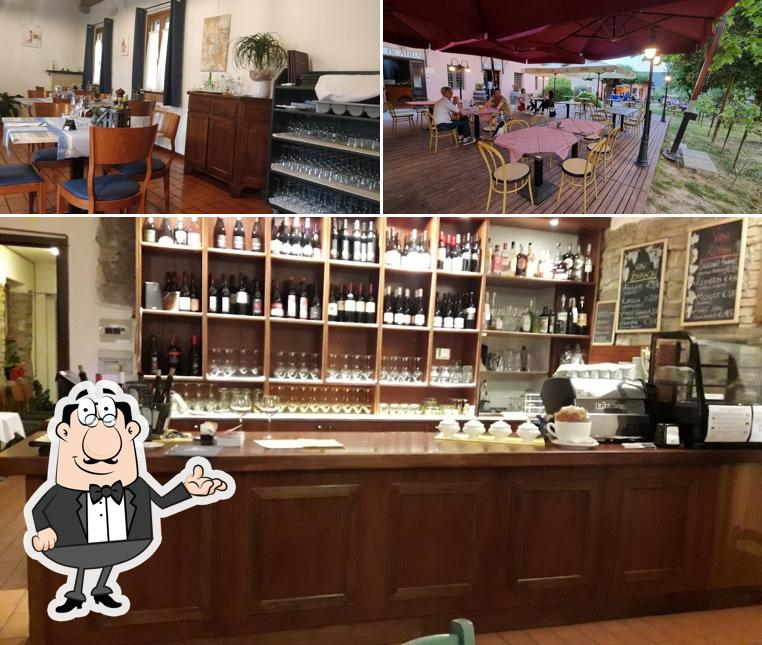 Gli interni di Enoteca e Locanda Borgo Colmello