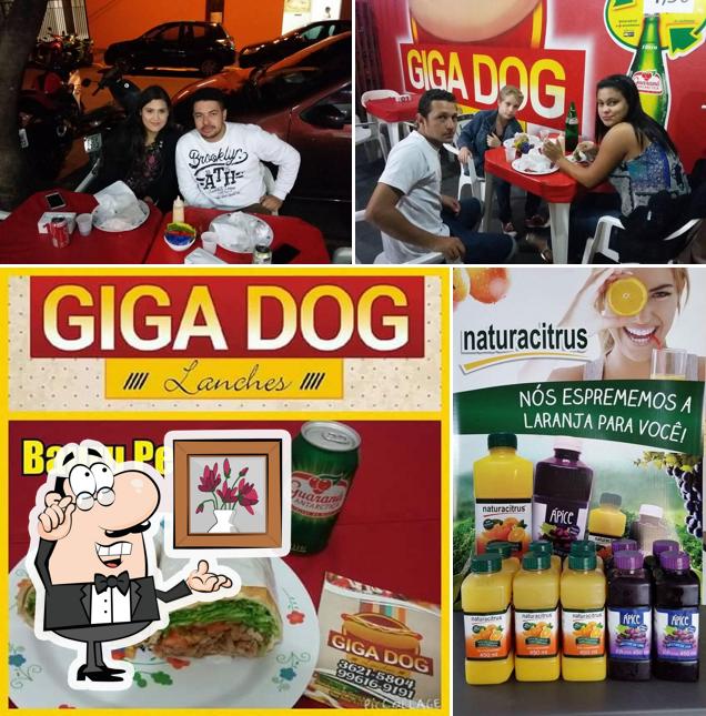 Sente em uma das mesas no GIGA DOG
