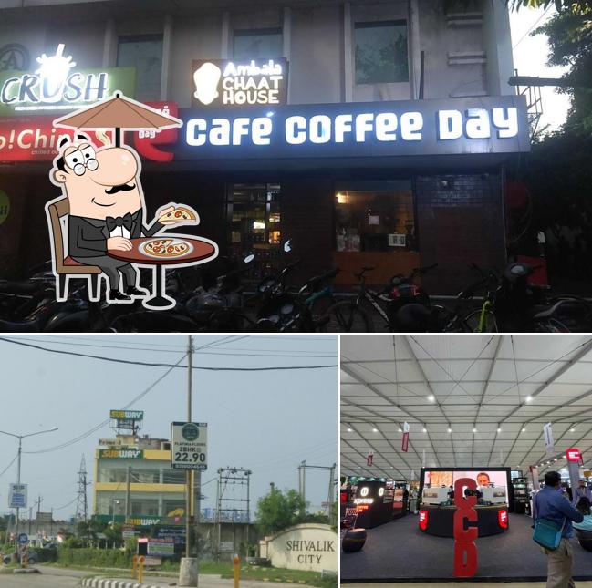 The exterior of Café Coffee Day