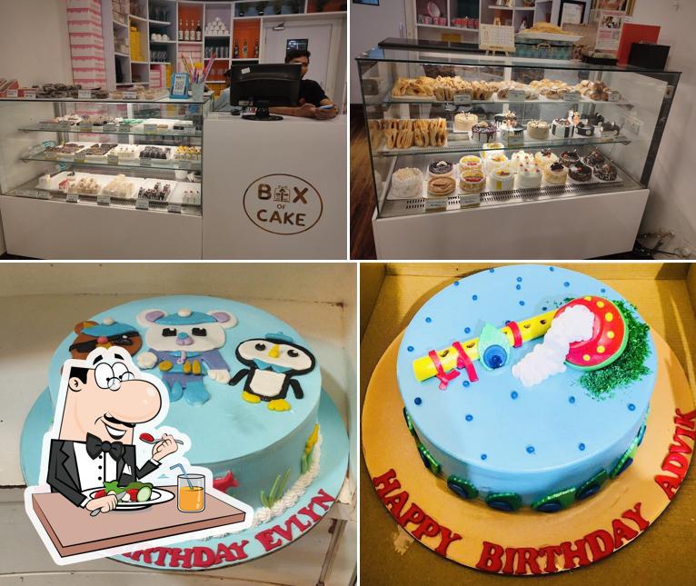 Food at Box of Cake