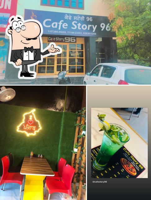 Among various things one can find interior and exterior at Cafe story 96