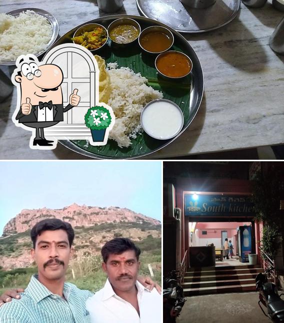 The restaurant's exterior and dessert