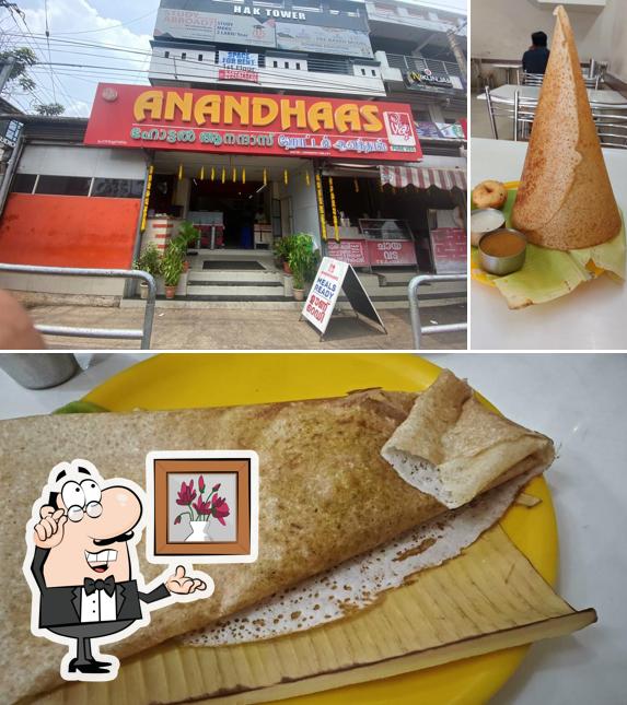 The image of interior and food at ANANDHAAS VEG RESTAURANT