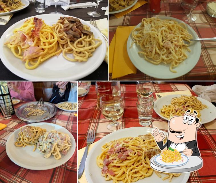 Spaghetti alla carbonara al Bigoleria Alla Rocca