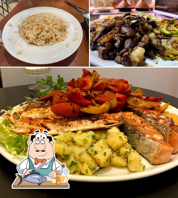 Salmone grigliato al Toubkal Kebab, Grigliata, Pizza, Macelleria, e Mini Market