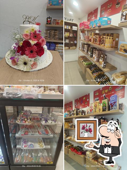 The interior of Kabhi B Bakery - Sargasan