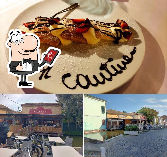 Questa è la immagine che mostra la esterno e cibo di Ristorante Affittacamere Al Cantinon