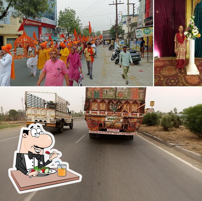 Among different things one can find food and interior at sanjeeb Kumar