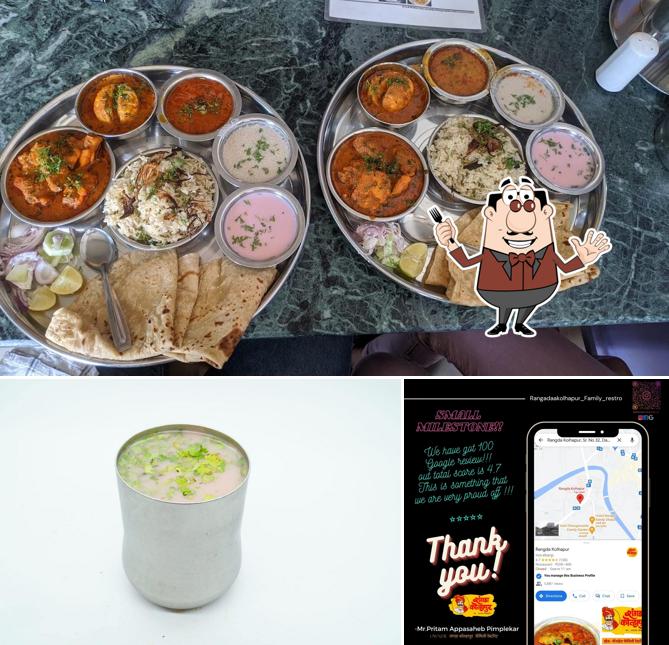 The picture of food and beverage at Rangadaa Kolhapur _family restaurant (रांगडा कोल्हापुर )....chav assal kolhapuri!!