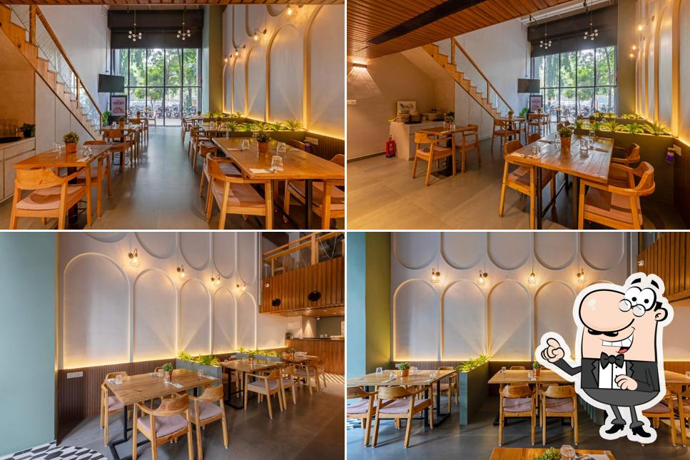 Take a seat at one of the tables at Fauna Cafe