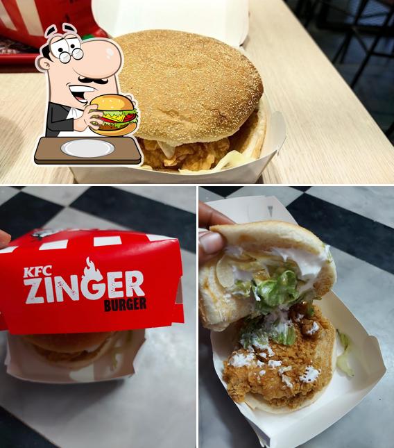 Try out a burger at KFC