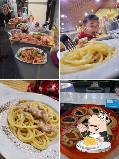 Spaghetti alla carbonara al Ristorante Pizzeria Bar La Fonte Nepi