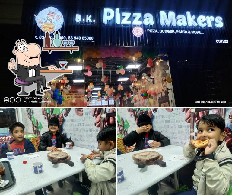 The picture of B.K. PIZZA MAKERS’s interior and food