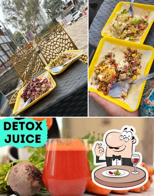 Ceviche at Healthy sprouts salad